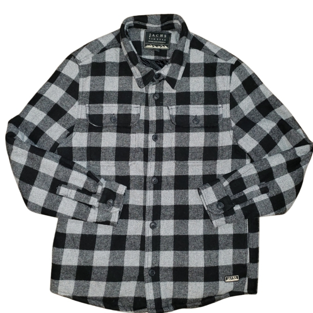Jachs New York Plaid Flannel Wool Shacket - Picture 3 of 11